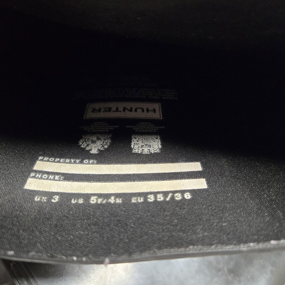 Hunter Original Tall Glossy Waterproof Rain Boots Unisex Size 5F 4M - Picture 7 of 7